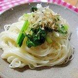 小松菜たっぷり♪ぶっかけそうめん